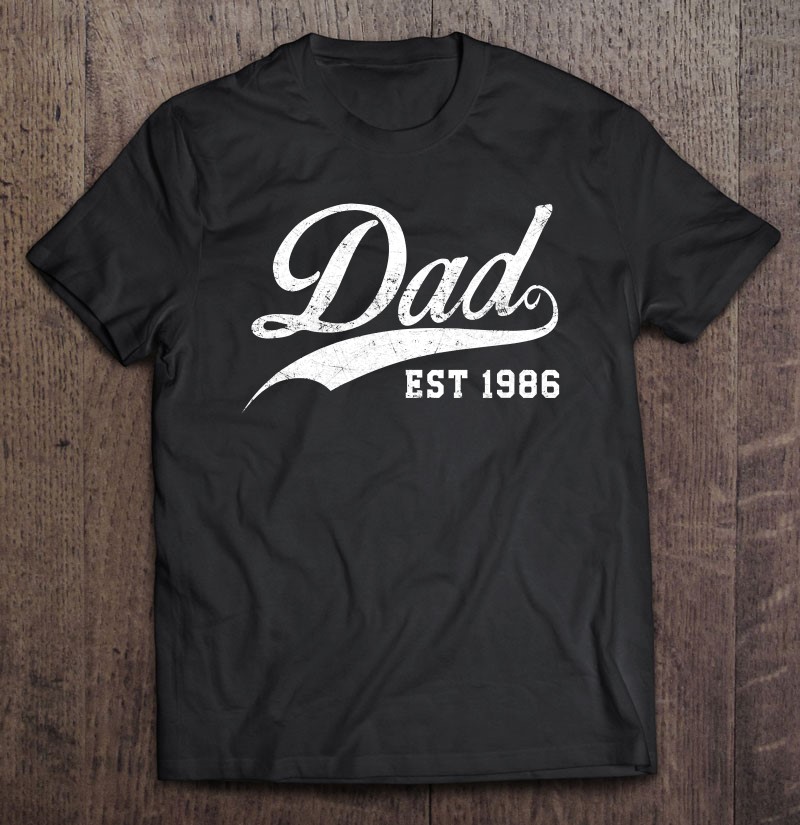 Mens Dad Established 1986 Father's Day
