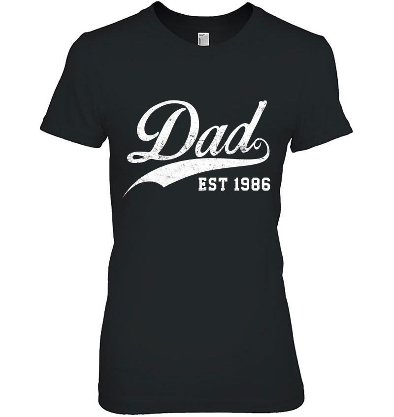 Mens Dad Established 1986 Father's Day