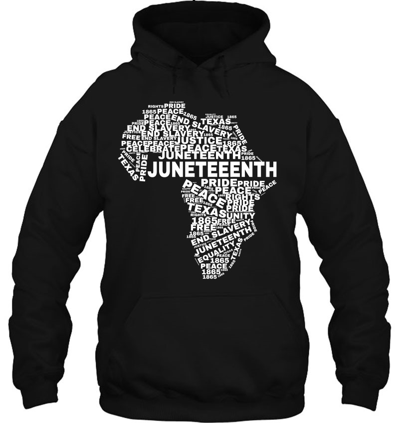Juneteenth Africa Word Cloud Celebrate Equality Since 1865 Ver2 Hoodie