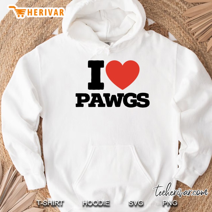 I Love Pawgs Premium Hoodie