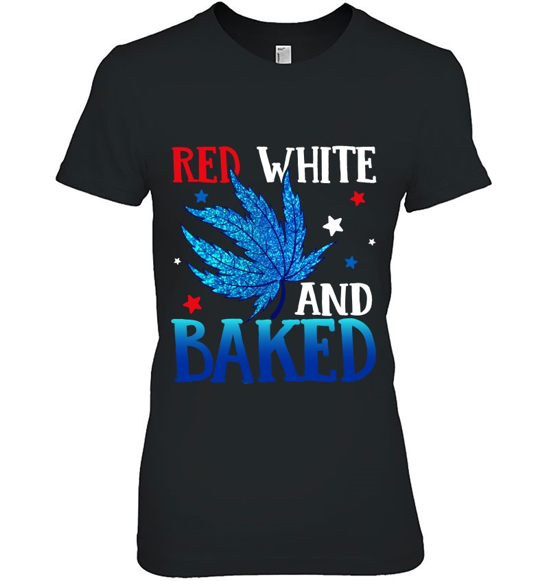 4Th Of July Red White And Baked Weed Marijuana Blue Leaf Smoking Mugs