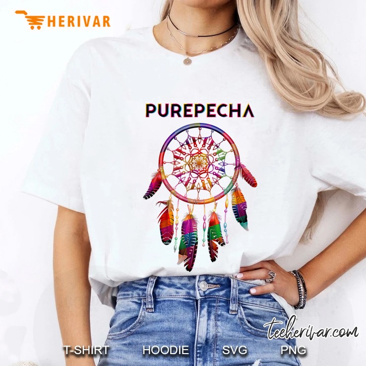 Purepecha Native Mexican Indian Colorful Dreamcatcher Tribe Ladies Tee