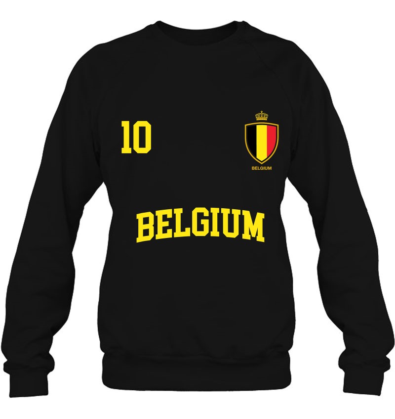 Belgium T-Shirt 10 Belgian Flag Soccer Team Football Shirt 