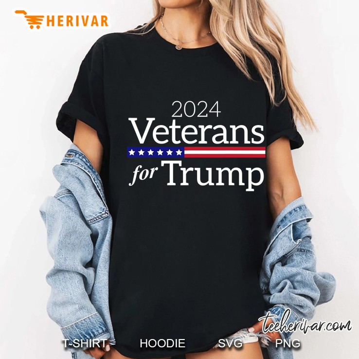 Veterans For Trump 2024 Conservative Republican Trump 2024 Ver2 Ladies Tee