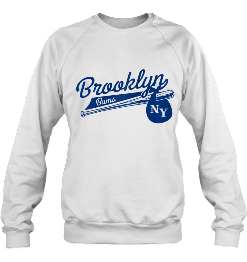 Retro Brooklyn Bums New York Baseball Ebbets Field Raglan Baseball Tee Sweatshirt