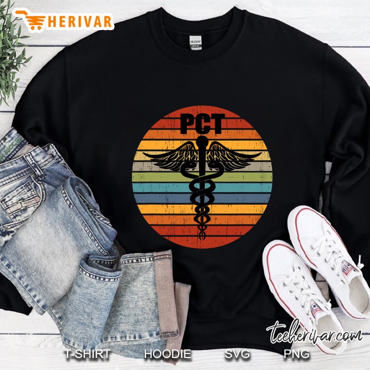 Pct Patient Care Technician Tech Medical Caduceus Retro Gift Sweatshirt