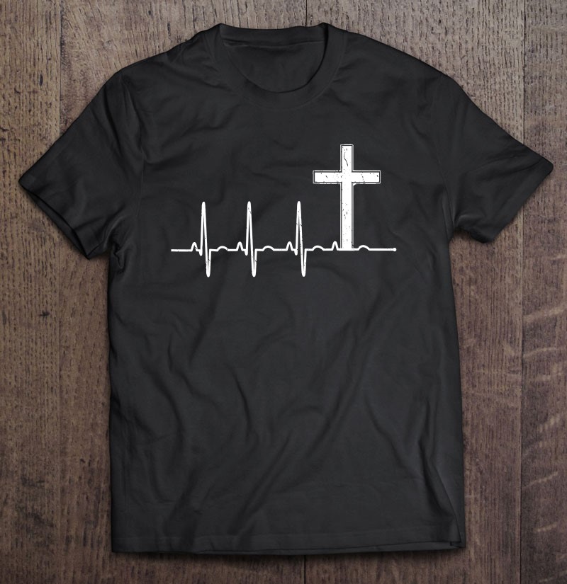 Ekg Christ Heartbeat Cross Pulse
