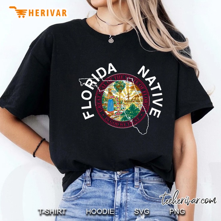 Florida Native State Great Seal Stamp Ladies Tee