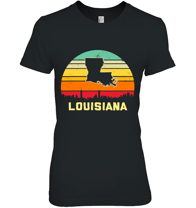 Louisiana LA Vintage Retro-Souvenir Langarmshirt