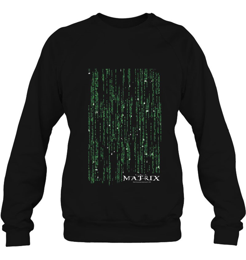 The Matrix Classic Coding Drop Poster Sweatshirt