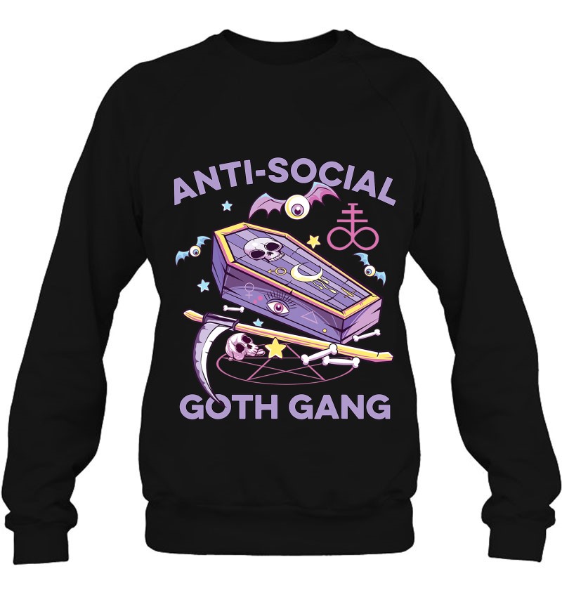 Anti Social Pastel Goth Gang Alternative Aesthetic Nu Goth Sweatshirt