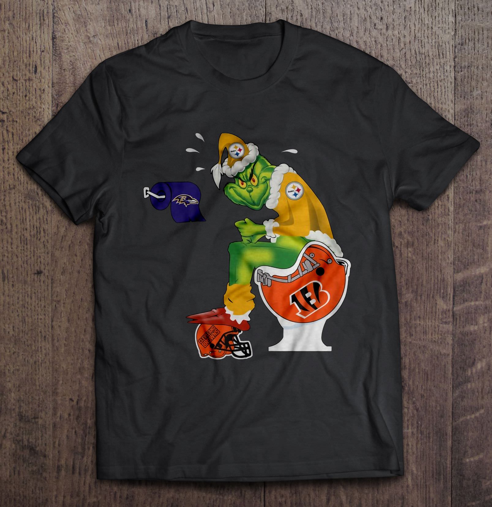 fungere Jolly opdagelse Steelers Pittsburgh Grinch Make Shit Funny NFL Shirt | TeeHerivar