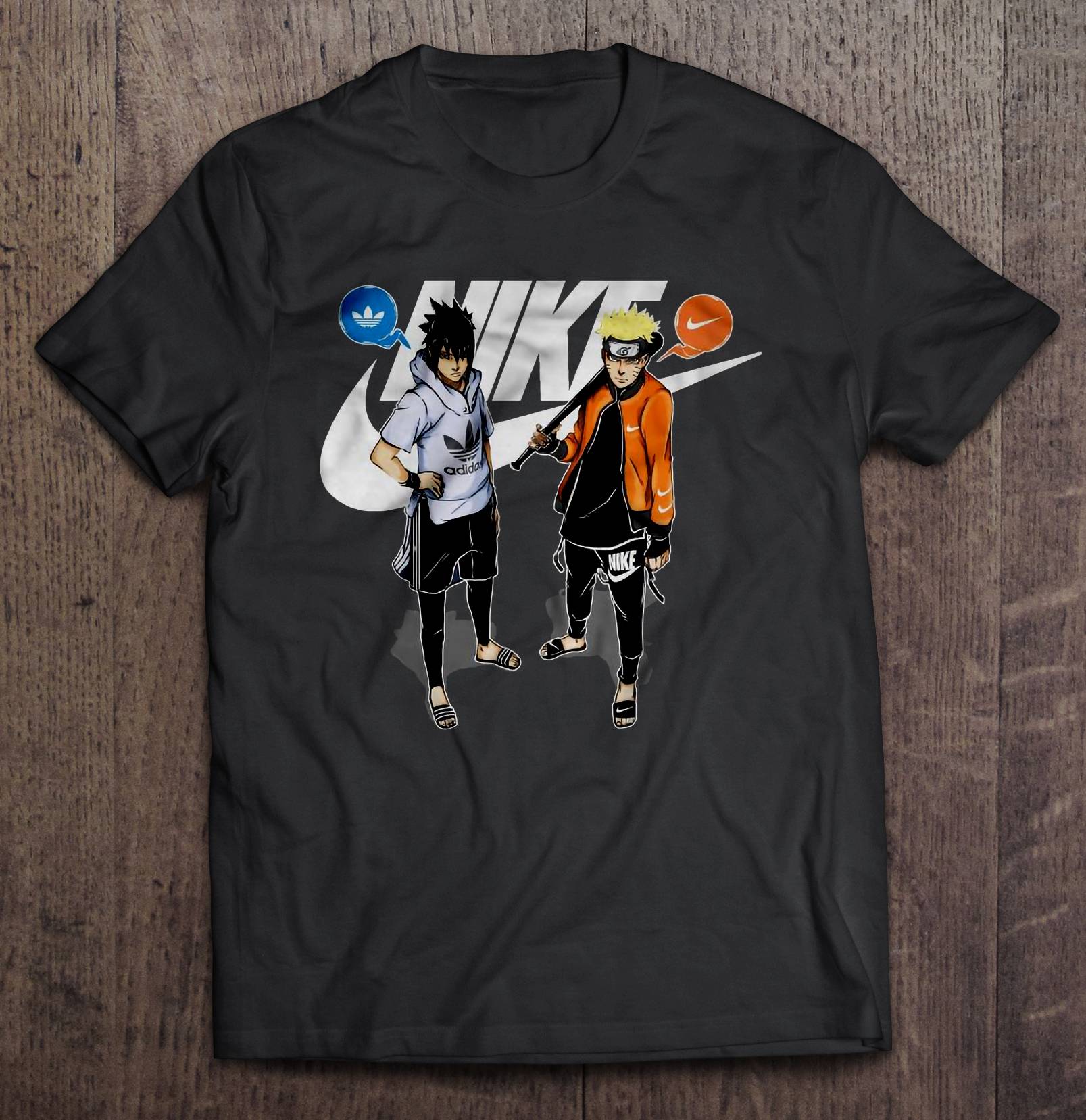Naruto And Sasuke Nike Adidas T Hoodie, Sweatshirt & Mugs | TeeHerivar