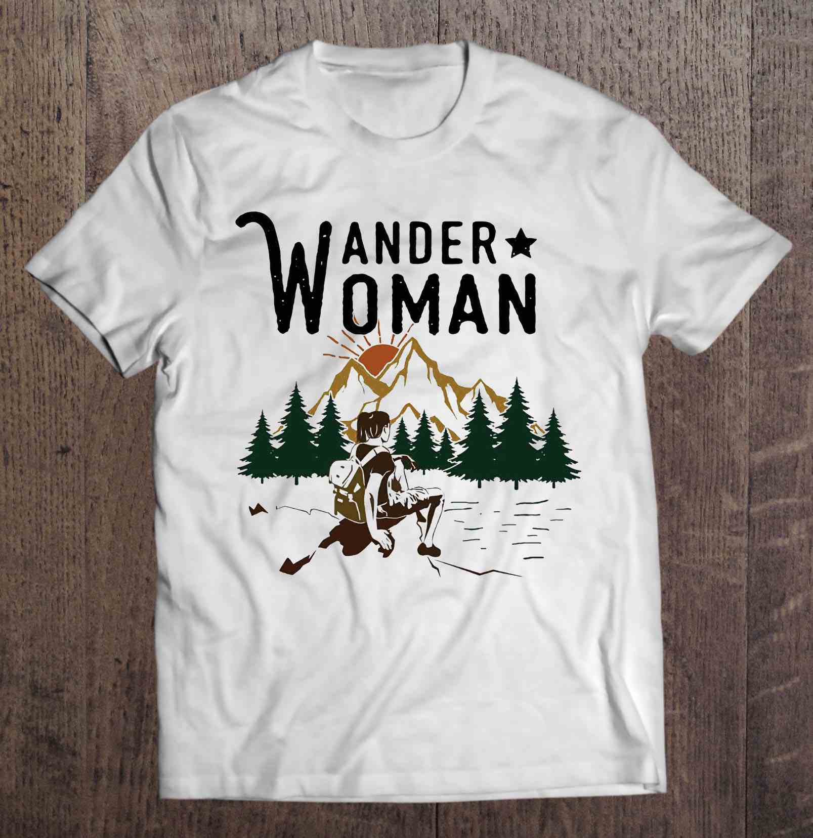 Wander Woman - Hiker Girl Version - T-shirts | TeeHerivar