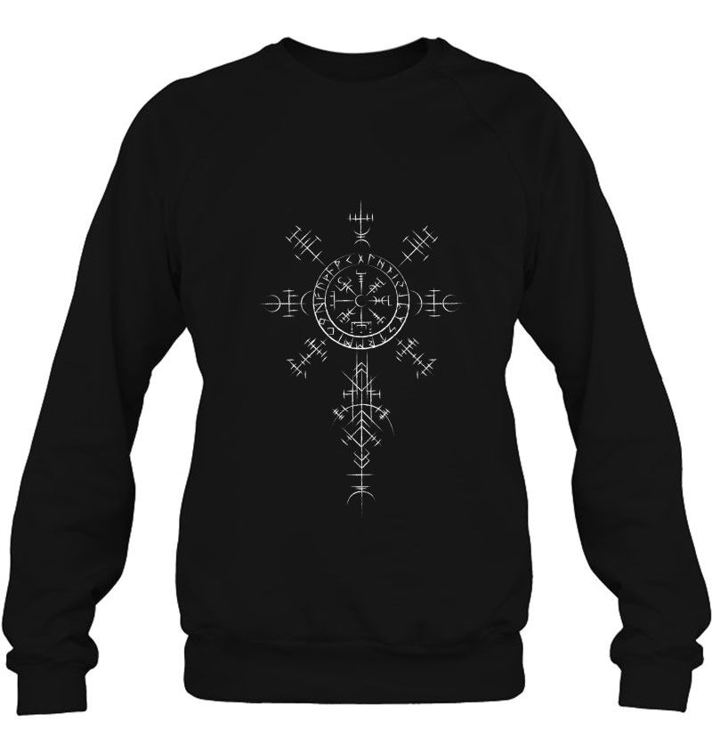 Classic Viking Symbols Compass Vegvisir Nordic Sweatshirt