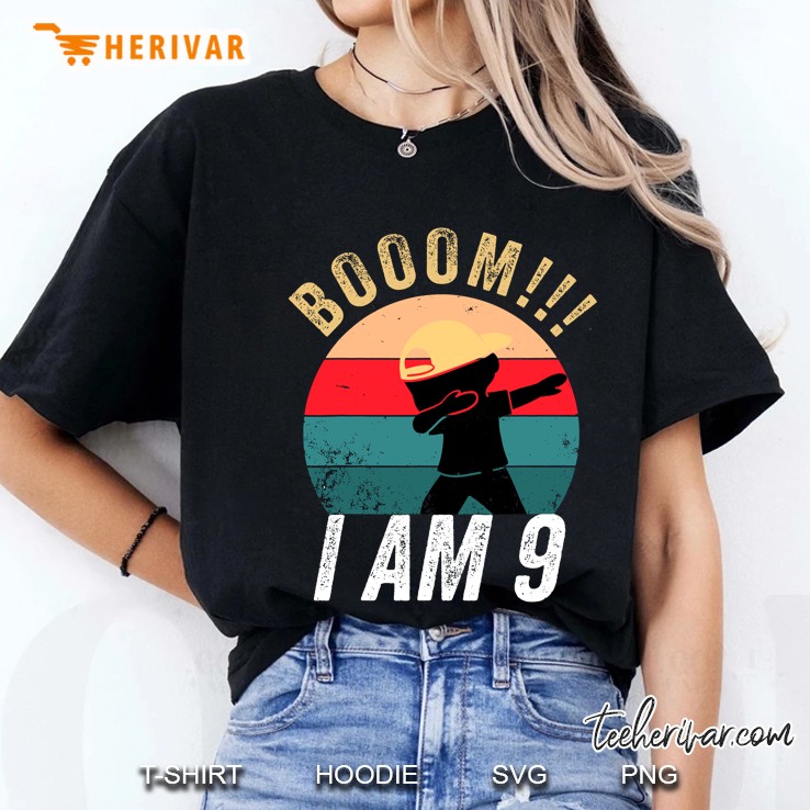 Kids Dabbing Birthday 9 Years Old Birthday Outfit Boys Gift Ladies Tee