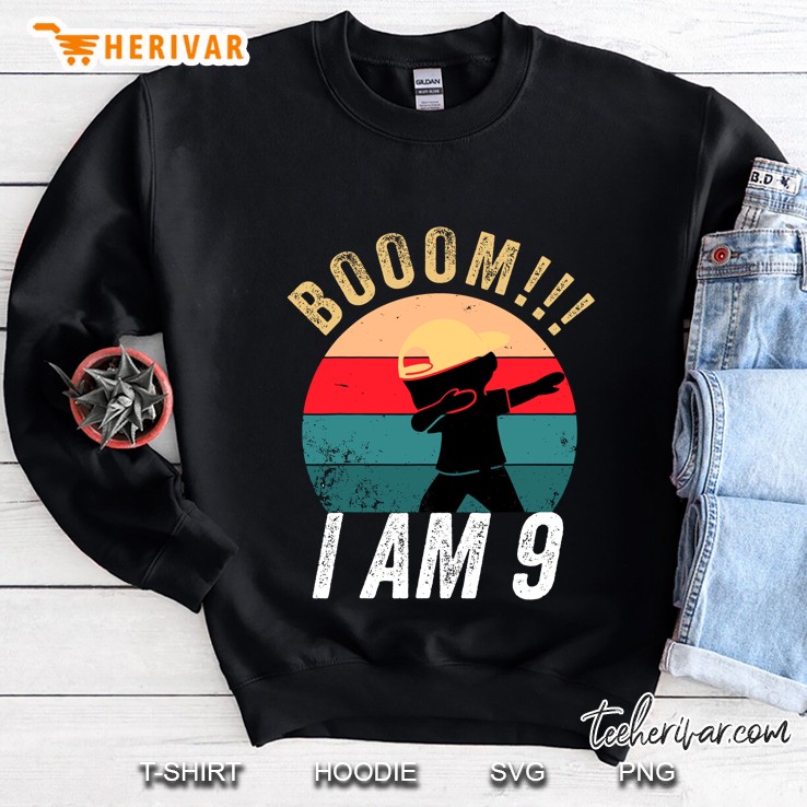 Kids Dabbing Birthday 9 Years Old Birthday Outfit Boys Gift Sweatshirt