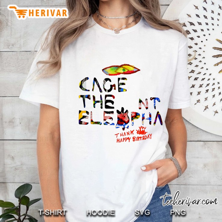 Cute Thank You Funny Happy Birthday Graphic The Elephant Art Ladies Tee