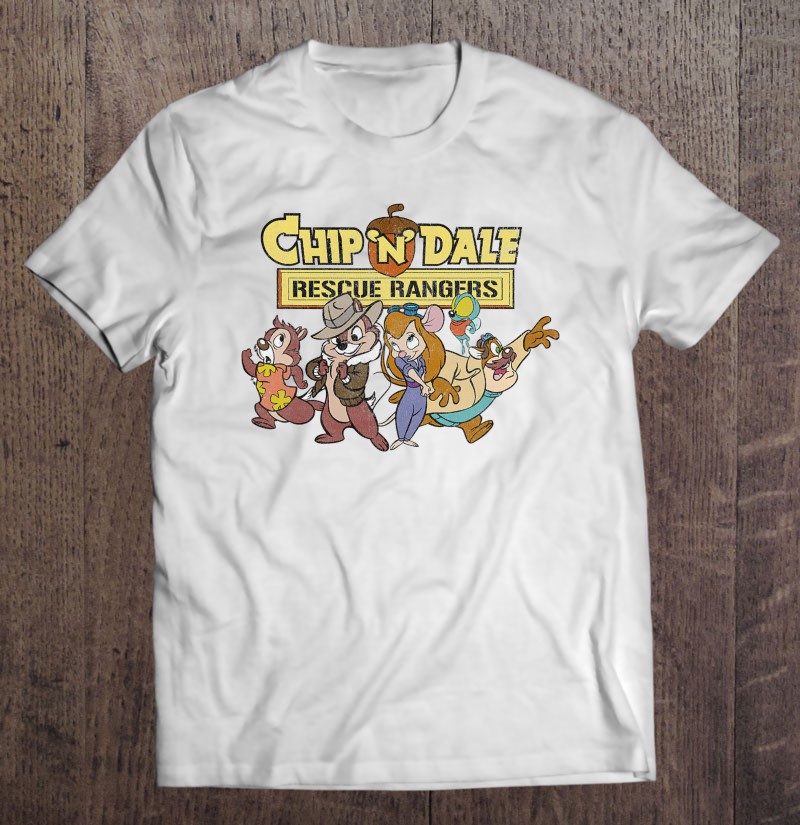 Disney Chip and Dale Rescue Rangers Gadget Hackwrench Cartoon Unisex Tee T-Shirt 