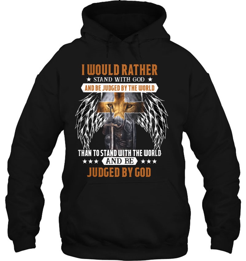 I Would Rather Stand With God Angel Wings Lion Face Cross Knights Templar Mugs