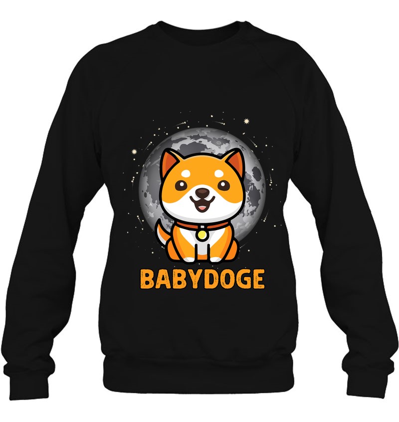 Baby Doge Coin Crypto Moon, Cryptocurrency Shiba Babydoge Sweatshirt