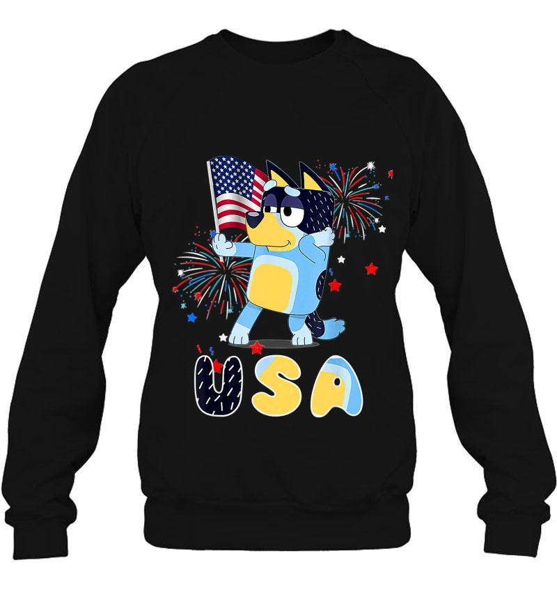 Bluey-4Th Of July Red White And Blue America Sweatshirt