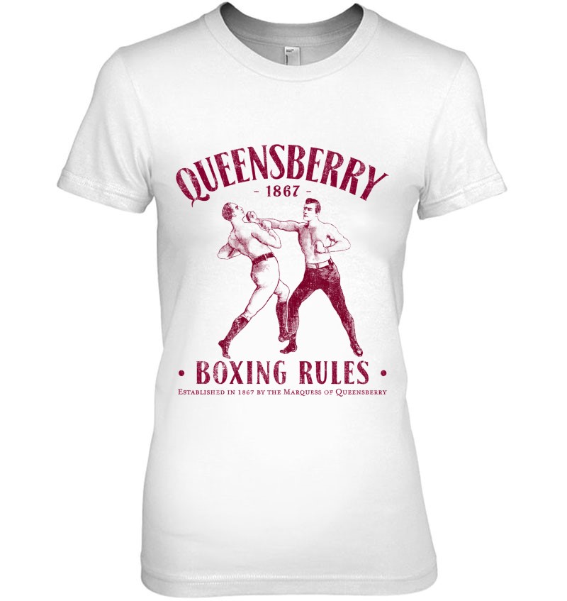 Vintage Boxing Langarmshirt Distressed Queensbury Boxing Rules