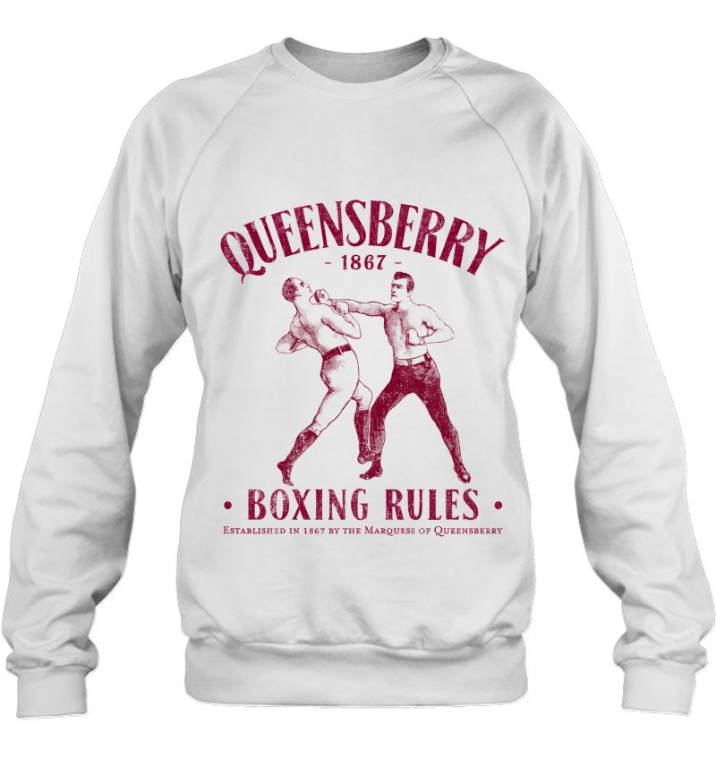 Vintage Boxing Langarmshirt Distressed Queensbury Boxing Rules