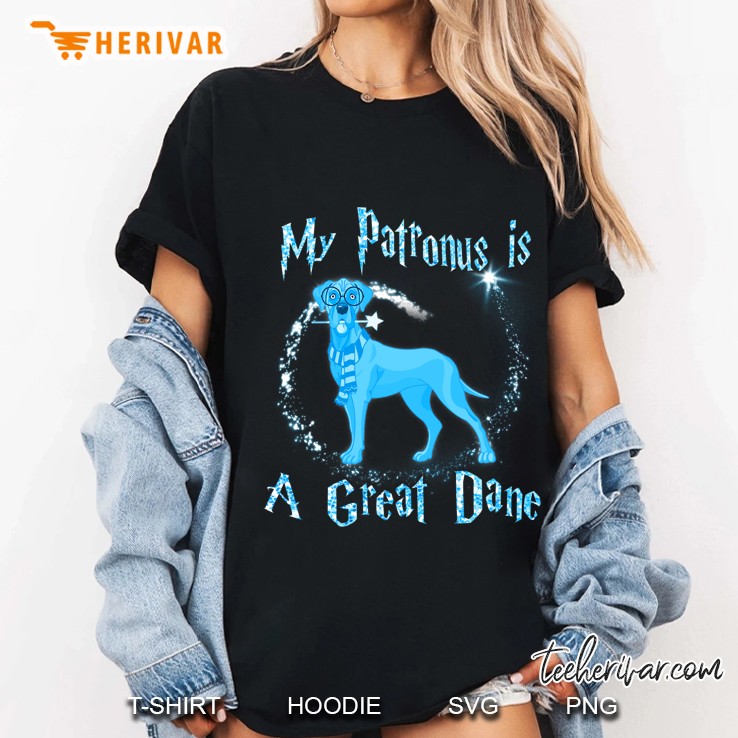 My Patronus Is A Great Dane Dog Lovers Ladies Tee