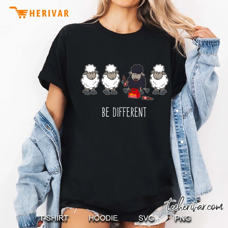 Be Different Beer Drinking Black Sheep For Beer Lover Pullover Ladies Tee