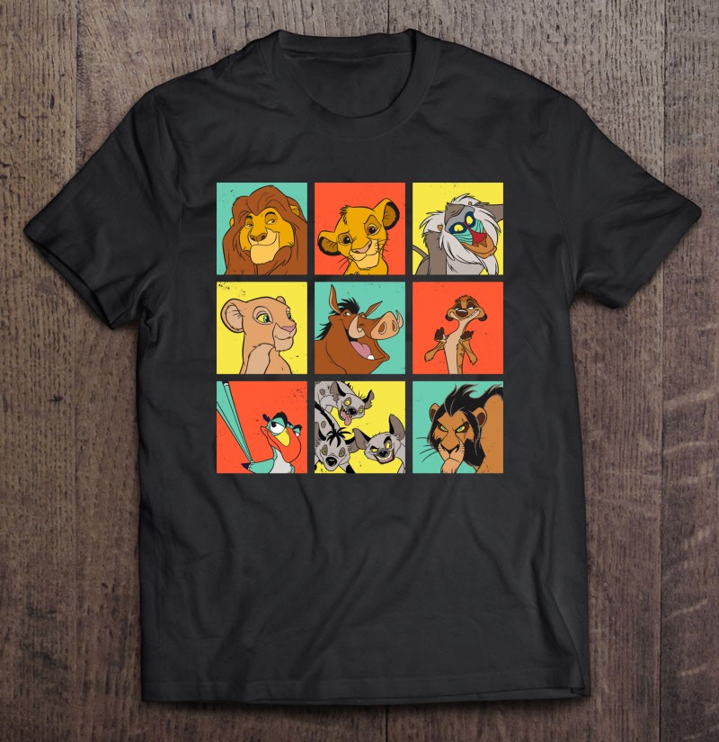 The Lion King Characters 90S Grid Shirt