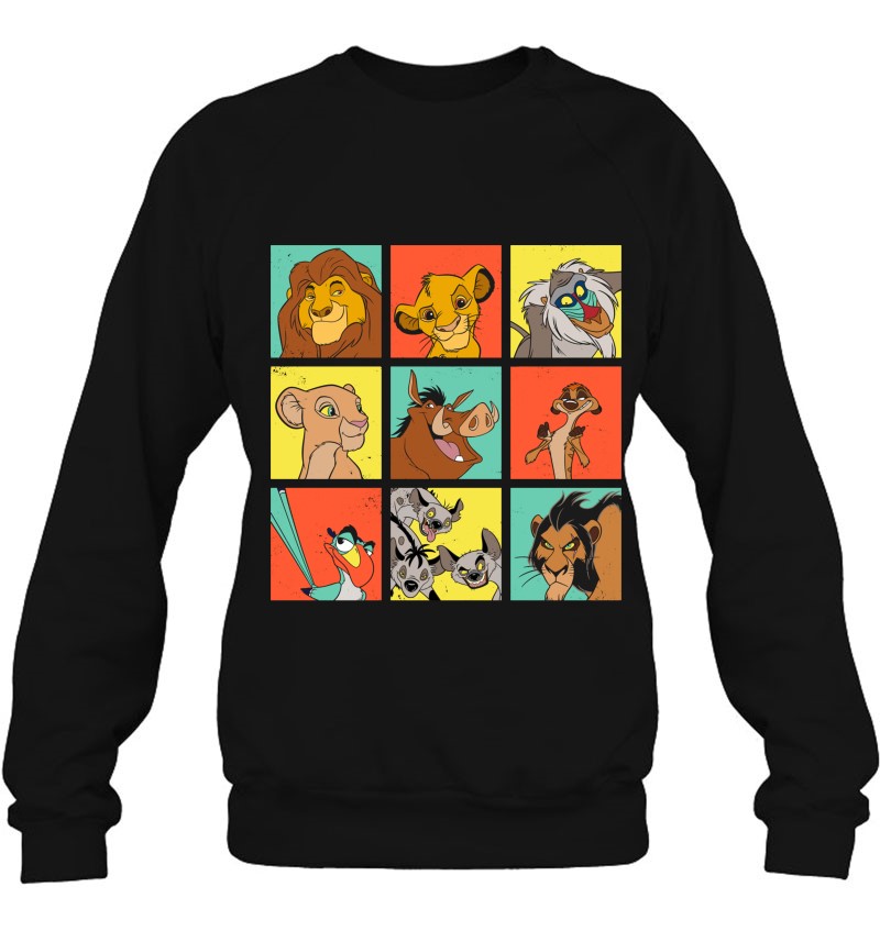 The Lion King Characters 90S Grid Sweatshirt