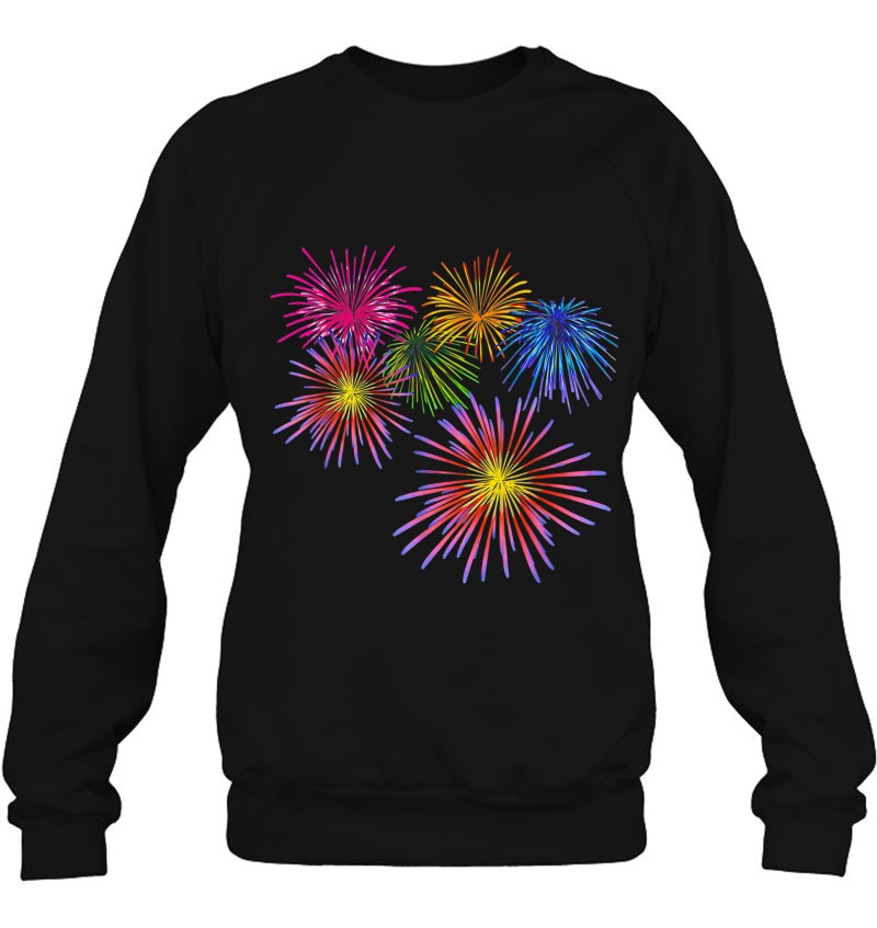Fireworks Display 4Th Of July Celebration Colorful Sweatshirt