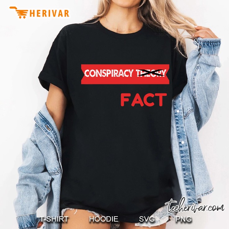 Conspiracy Theory Crossed Out Fact Ladies Tee