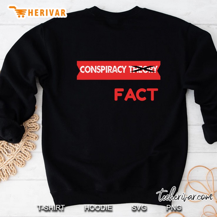 Conspiracy Theory Crossed Out Fact Sweatshirt