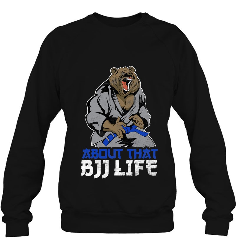 Bjj Brazilian Jiu Jitsu - Grizzly Bear Mma Blue Belt Sweatshirt