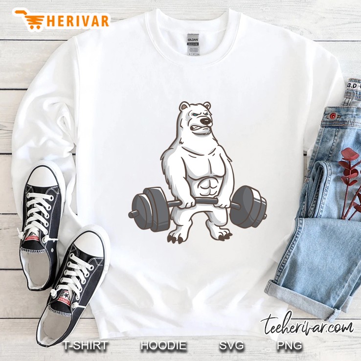 Polar Bear Powerlifting Weightlifting Gym And Animal Lovers Sweatshirt