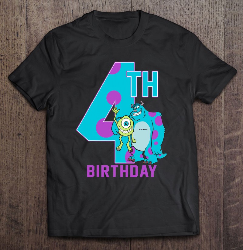 Pixar Monsters Inc. Mike & Sully Happy 4Th Birthday
