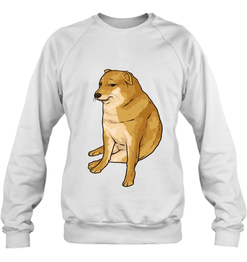 Cheems Dog Funny Shiba Inu Dank Meme Pullover Sweatshirt