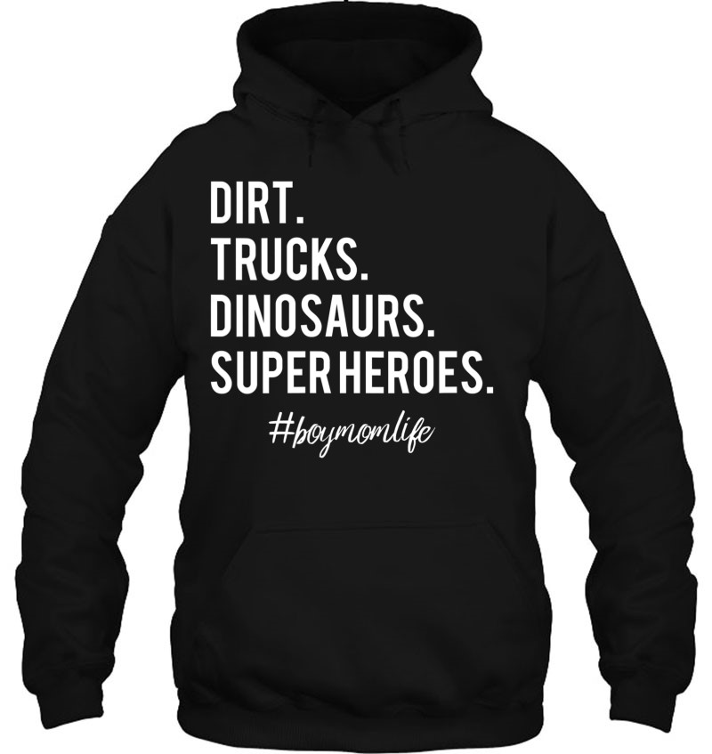 Womens Dirt Trucks Dinosaurs Superheroes Boy Mom V-Neck Mugs