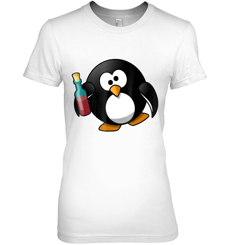 Drunk Penguin Cartoon - Funny Animal T-Shirts, Hoodies, Sweatshirts ...