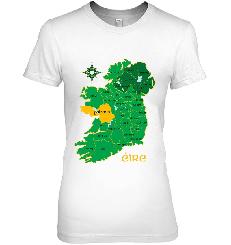 Galway Ireland County Map Eire Irish Travel Mugs