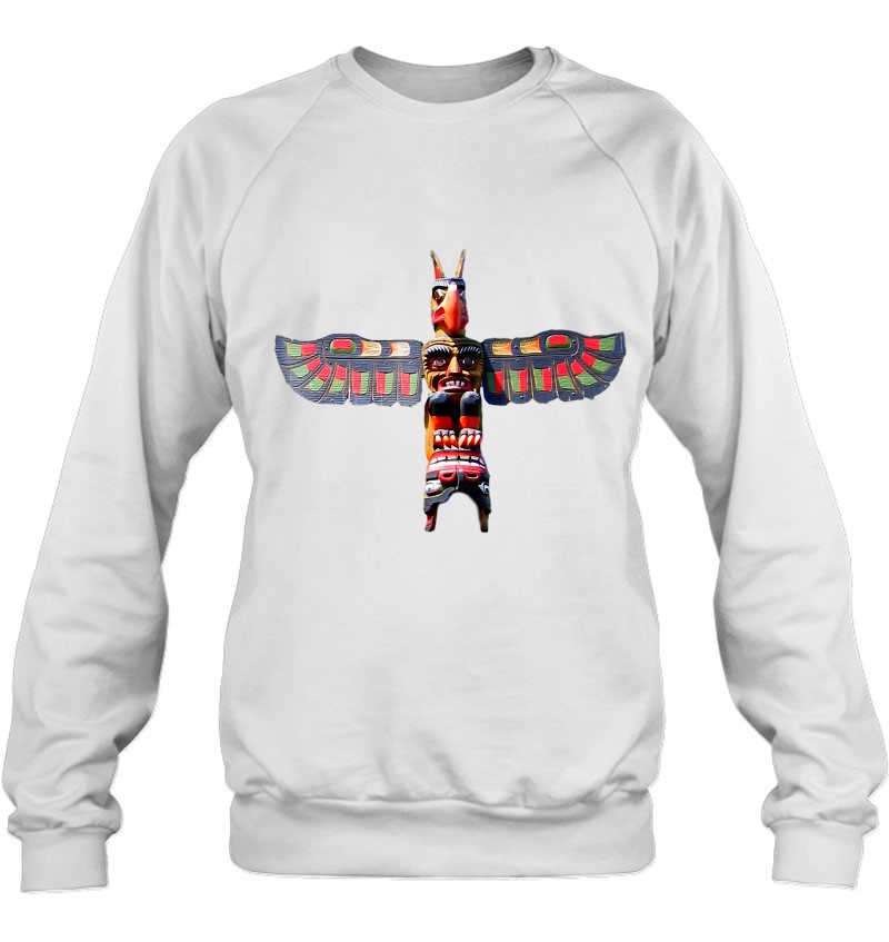 Thunderbird Northwest Native American Indian Totem Pole Art Sweatshirt