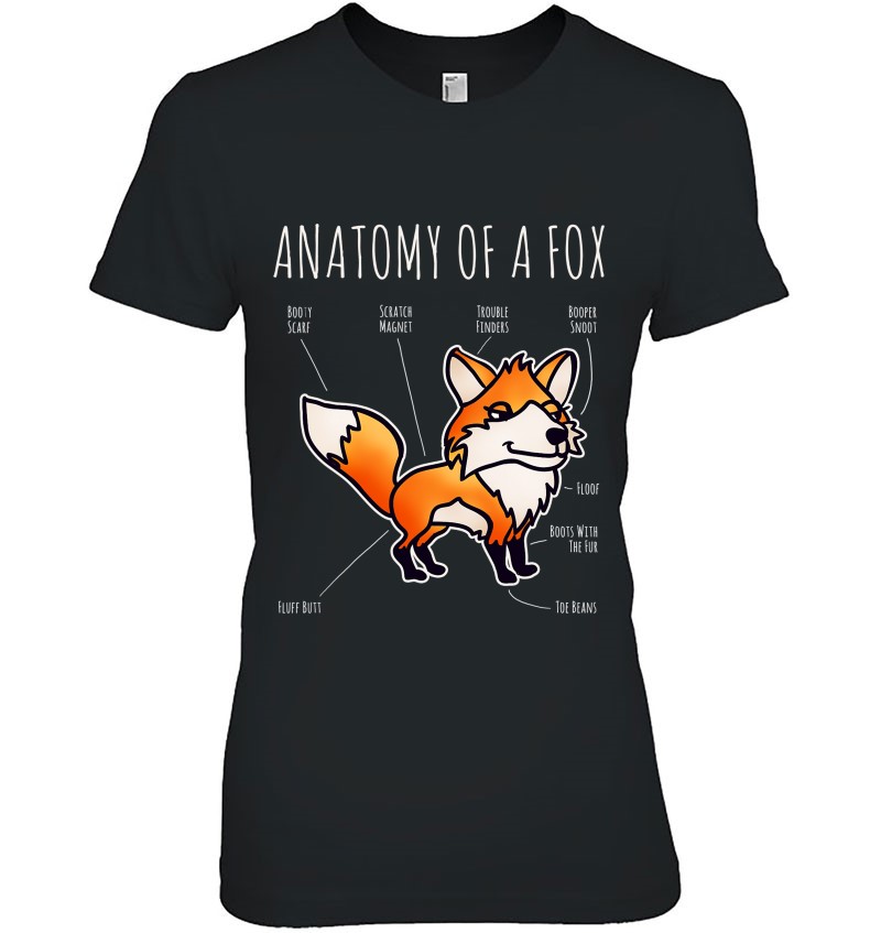 Anatomy Of A Fox Funny Animal Cartoon Veterinary