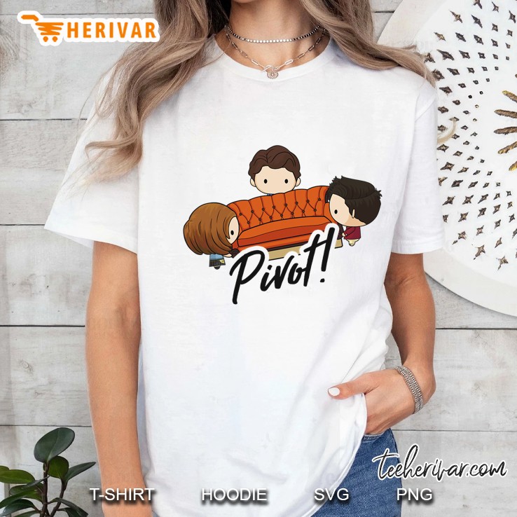 Friends Chibi Pivot Couch Ladies Tee