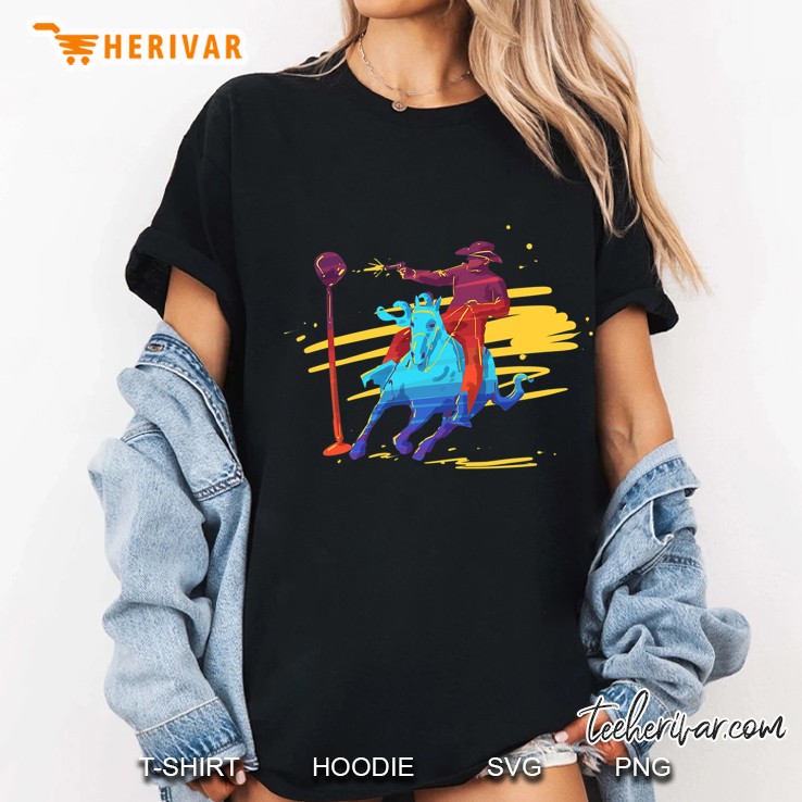 Cowboy Mounted Shooting Gift Ladies Tee