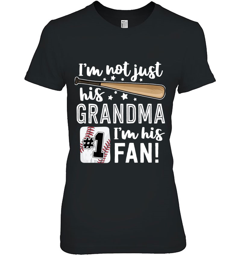 I'm Not Just His Grandma I'm His 1 Fan Baseball Grandmother Tank Top Mugs