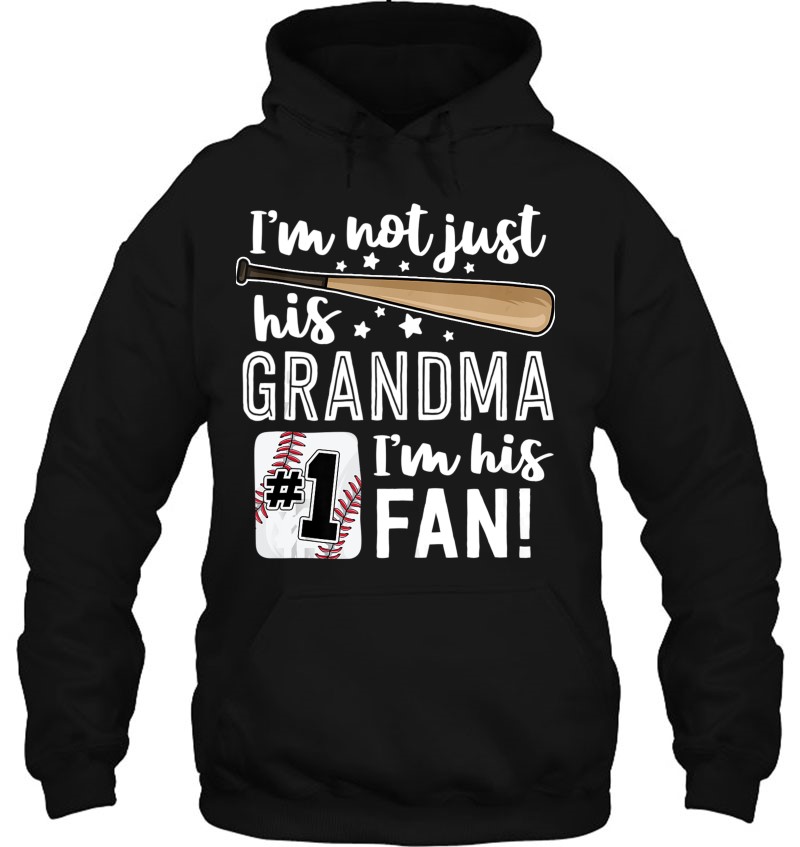 I'm Not Just His Grandma I'm His 1 Fan Baseball Grandmother Tank Top Mugs