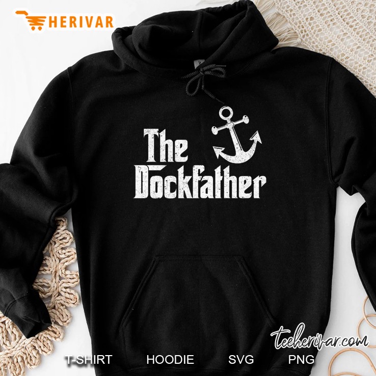 The Dockfather Funny Boating Fishing Boat Dad Captain Boater Premium Hoodie