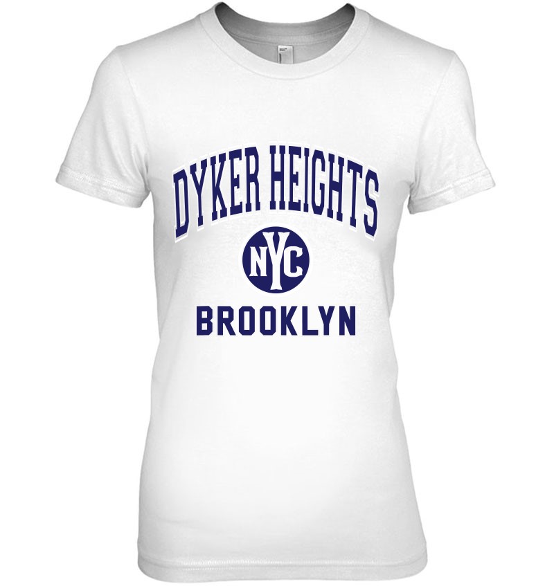 Dyker Heights Brooklyn Nyc Varsity Style Navy Blue Print Mugs